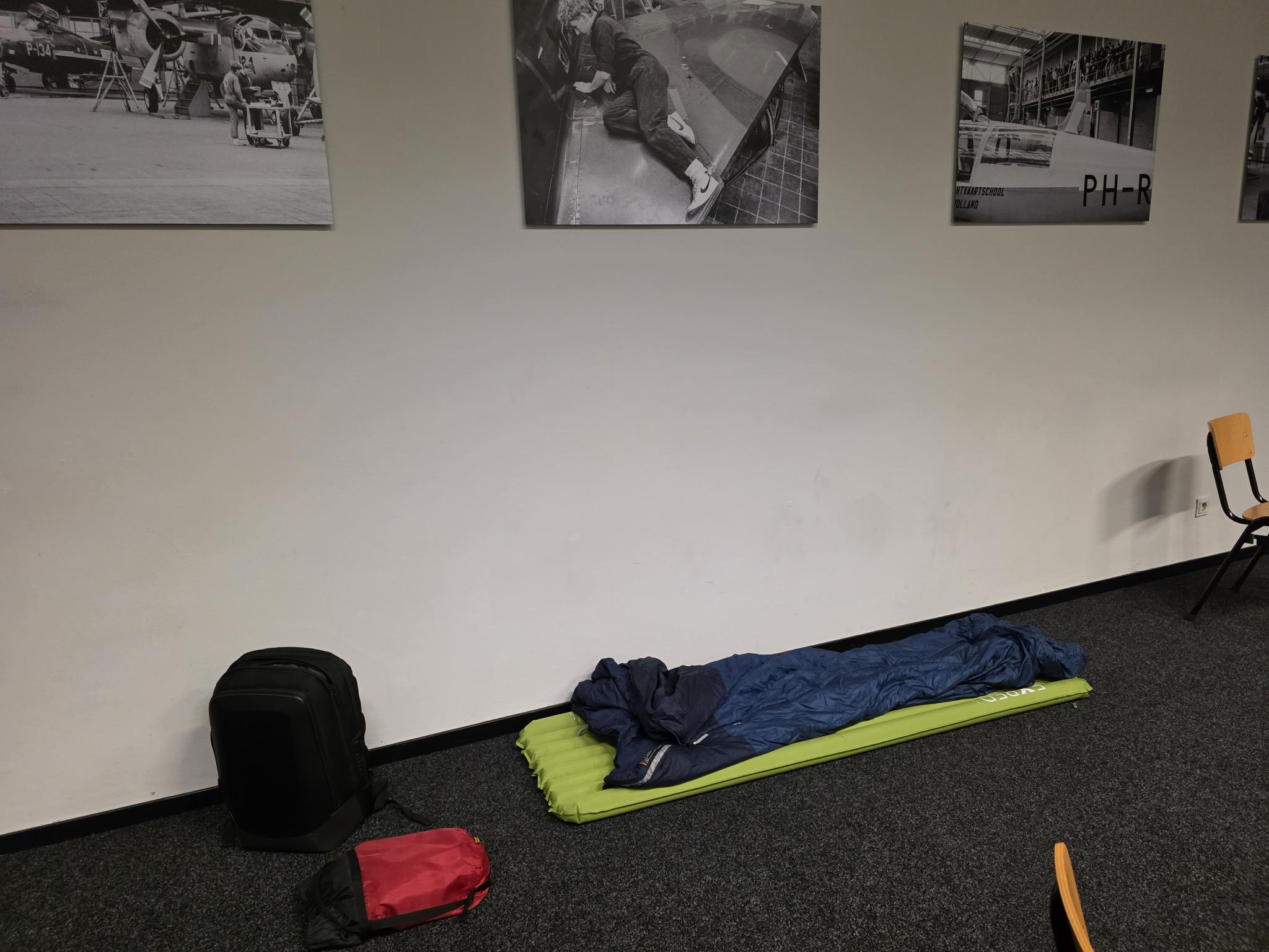 Damiaan was the only real hacker to spend the night at the Fokker Terminal