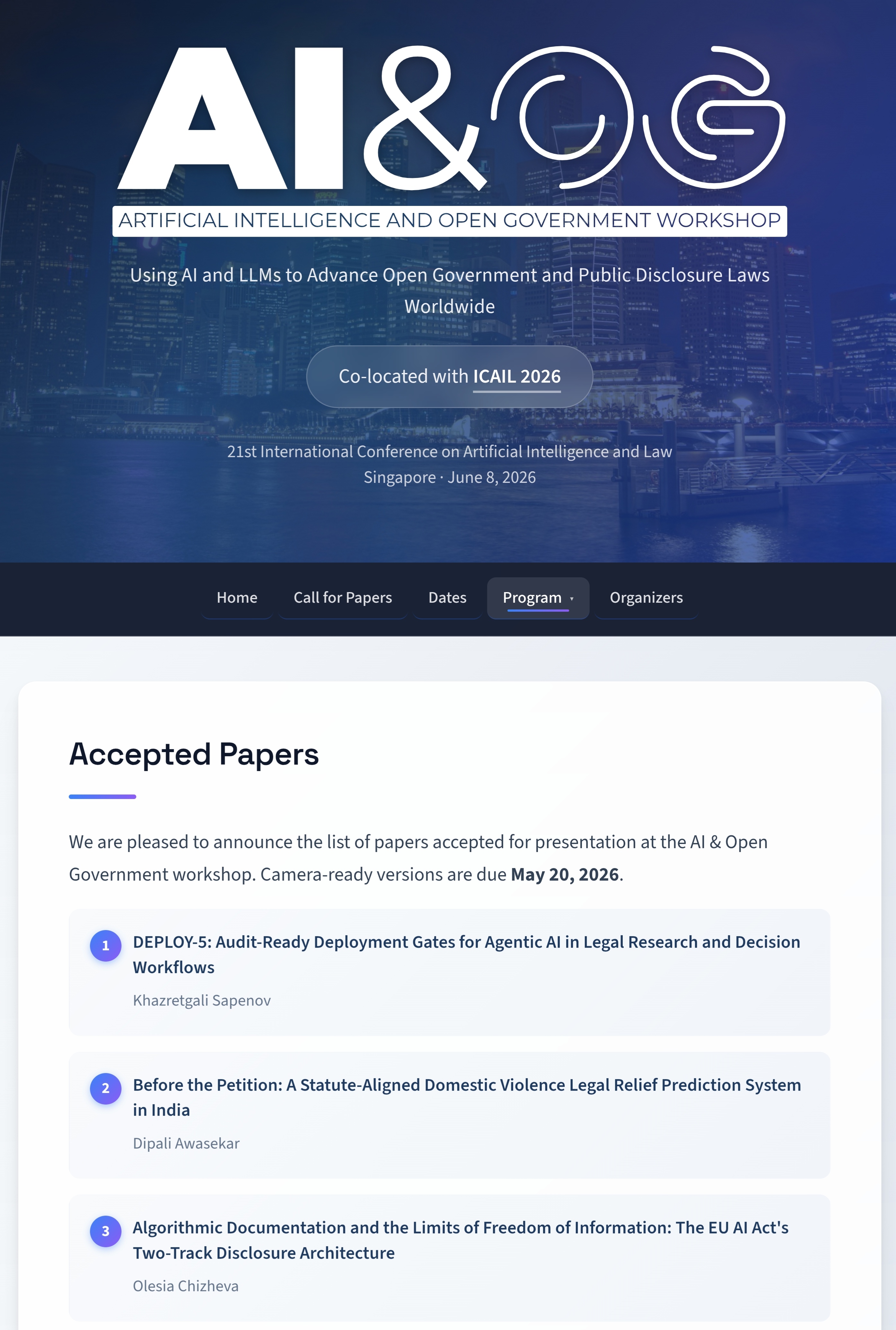 The list of accepted papers on aiog.net
